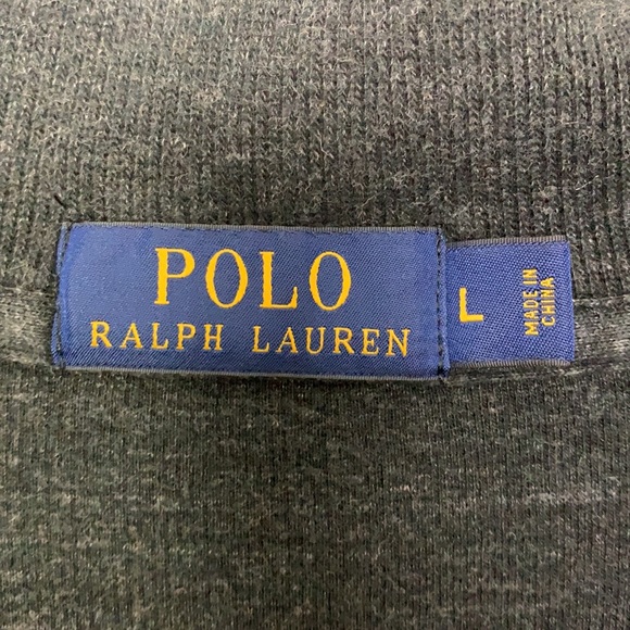 Polo Ralph Lauren 1/4 Zip Gray Pullover Sweater - Picture 4 of 5